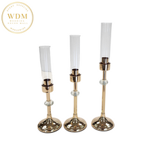 Load image into Gallery viewer, 3 Piece Metal Candleholder
