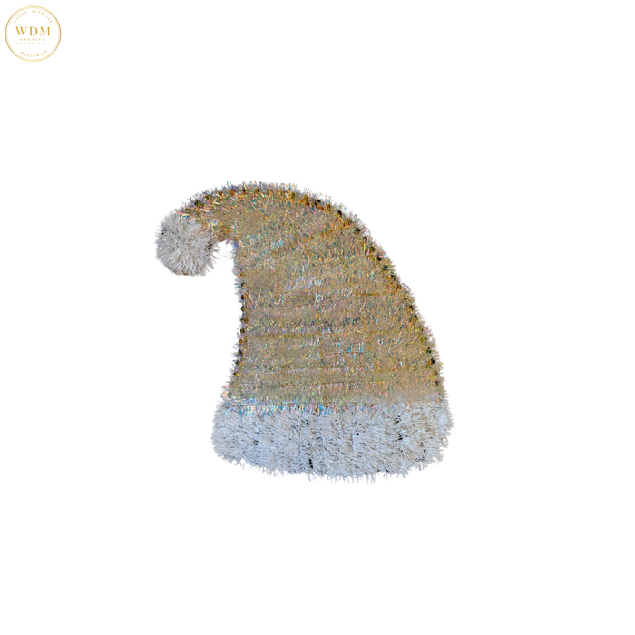 White Santa Hat Tinsel