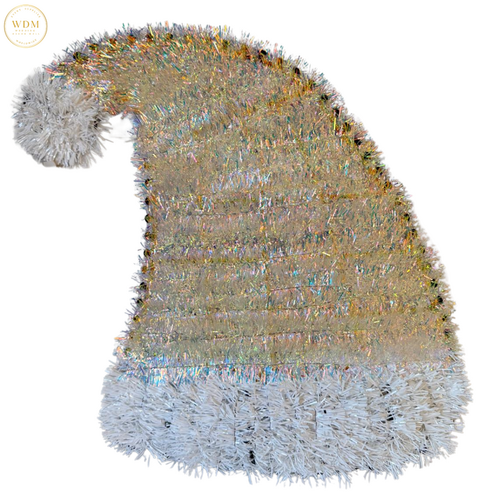 White Santa Hat Tinsel