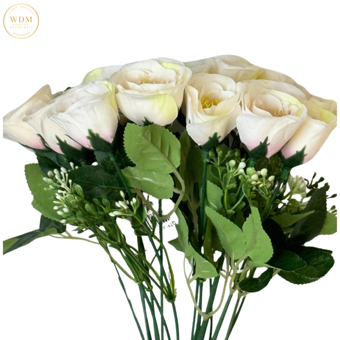 18-Head Silk Rose Bunch with Fillers