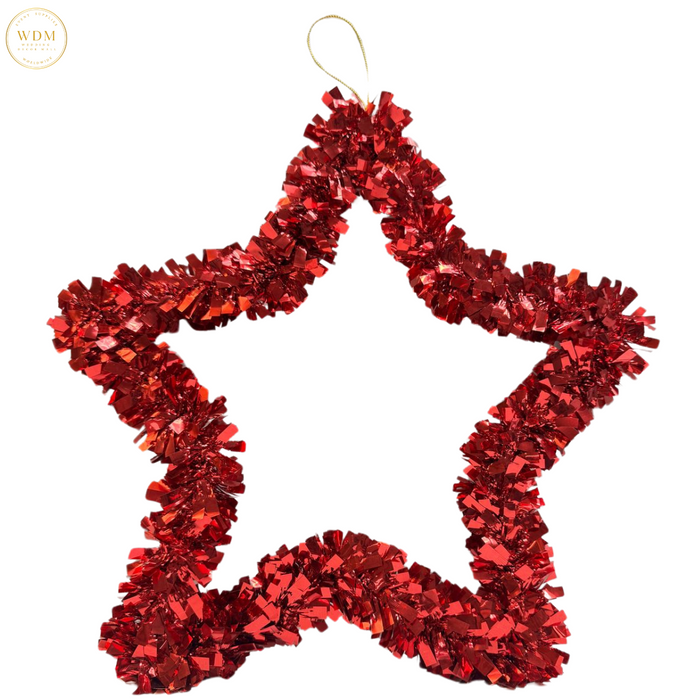Red Tinsel Star