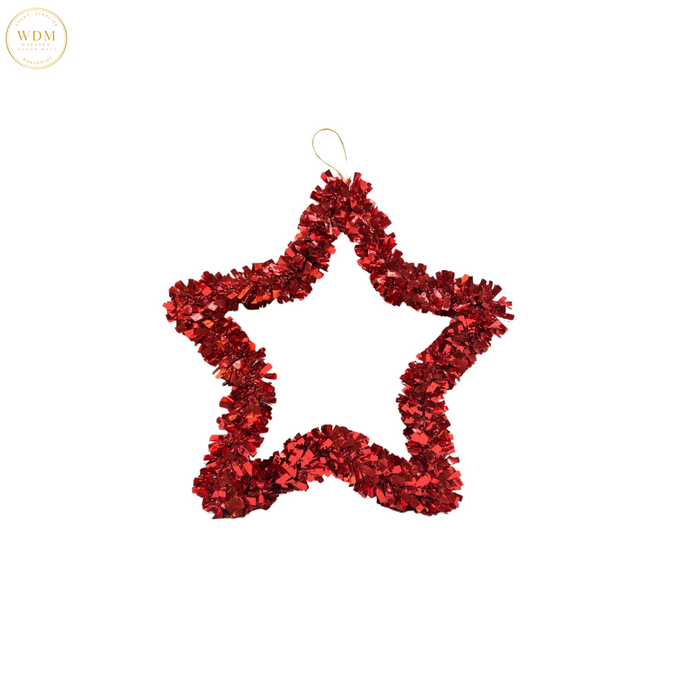 Red Tinsel Star