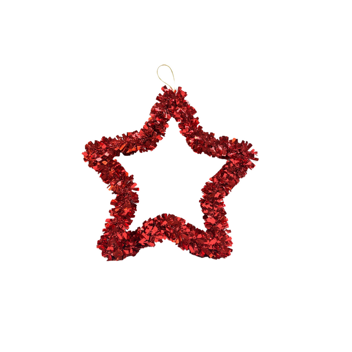 Red Tinsel Star