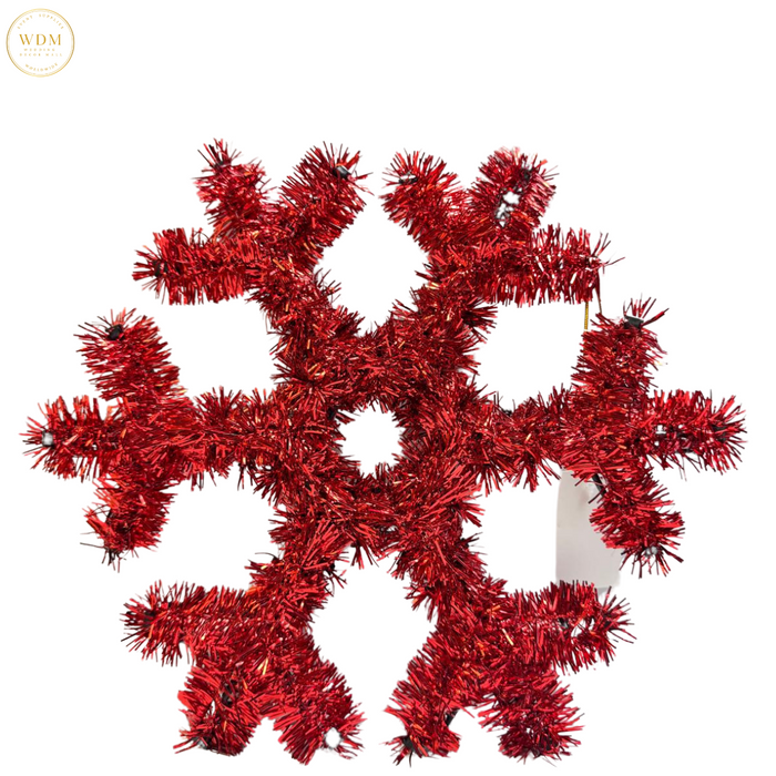 Snowflake Tinsel Ornament