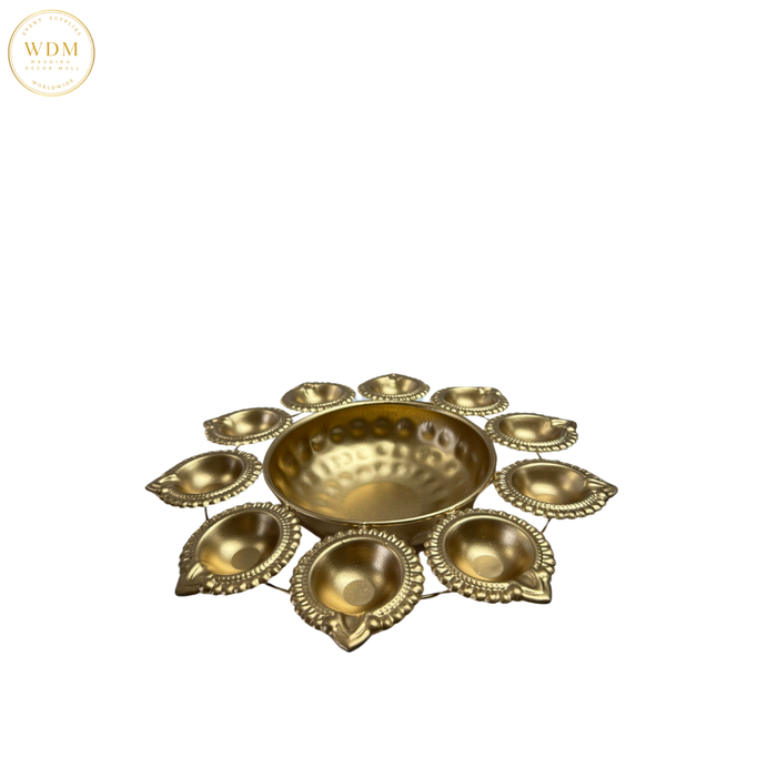 Gold Diya Plate/Tray