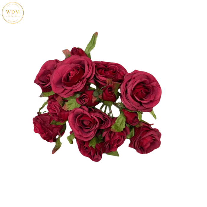 14-Head Silk Mini Rose Bunch