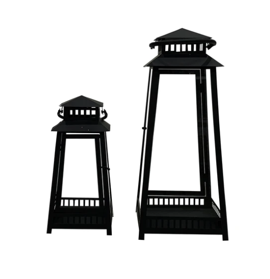 Lantern with Glass Panels