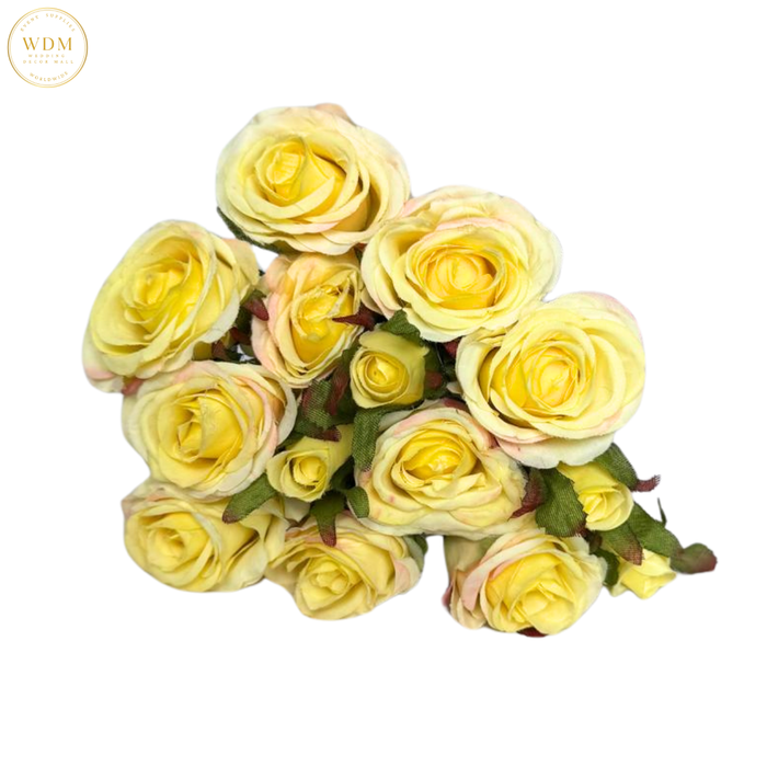 14-Head Silk Mini Rose Bunch
