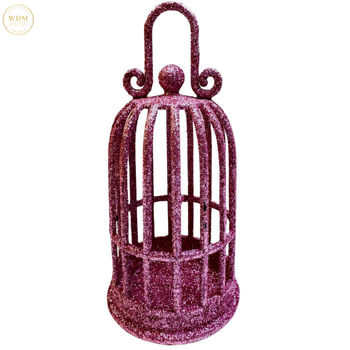Glittery Pink Birdcage