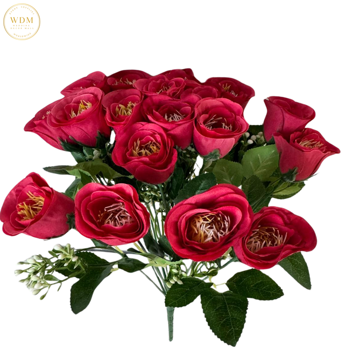 18-Head Silk Rose Bunch with Fillers