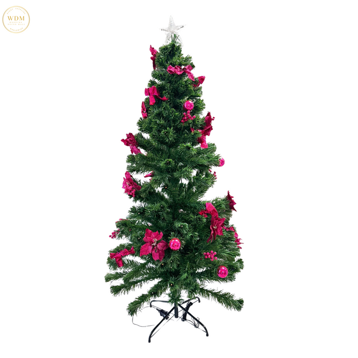 Christmas Tree with Pink Accents 6ft