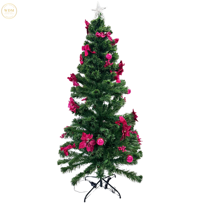 Christmas Tree with Pink Accents 6ft