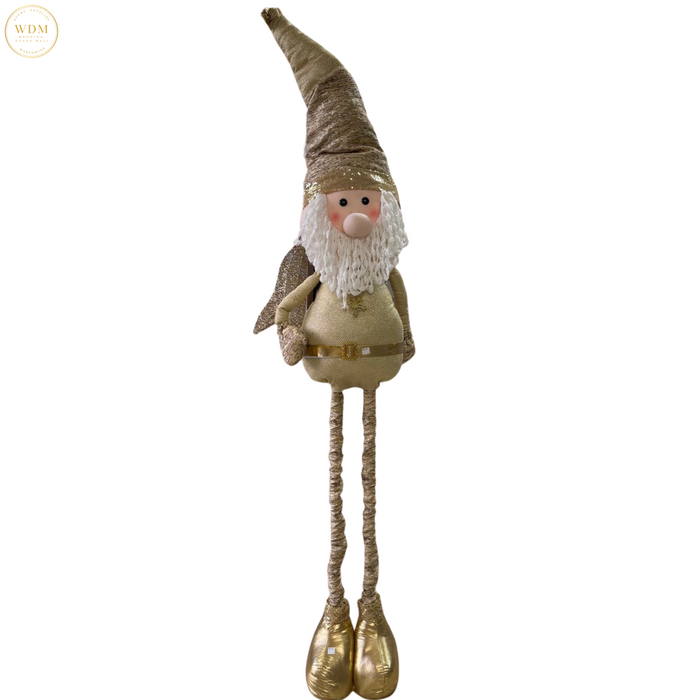 Tall Golden Santa Figurine