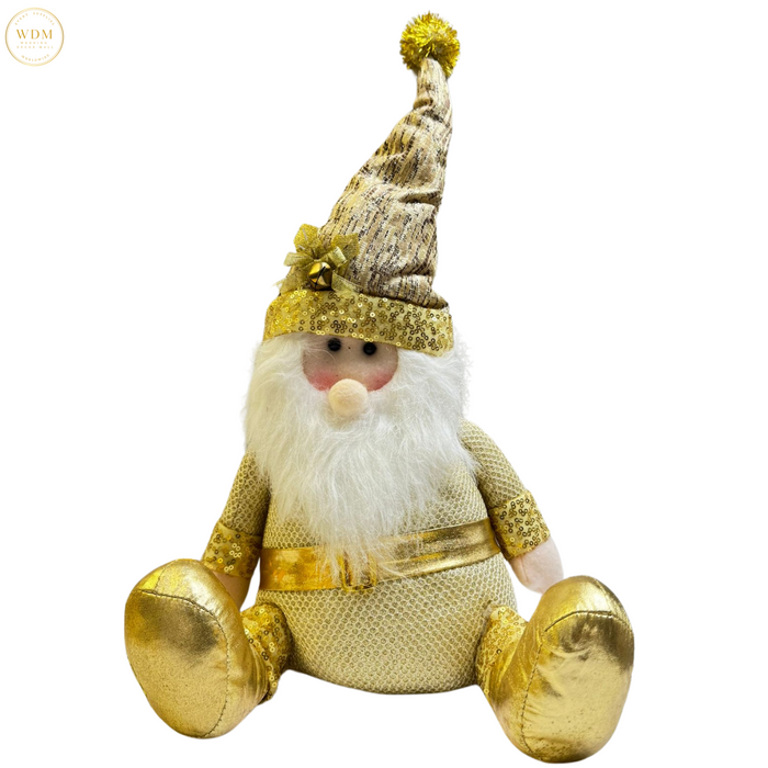Gold Sitting Santa