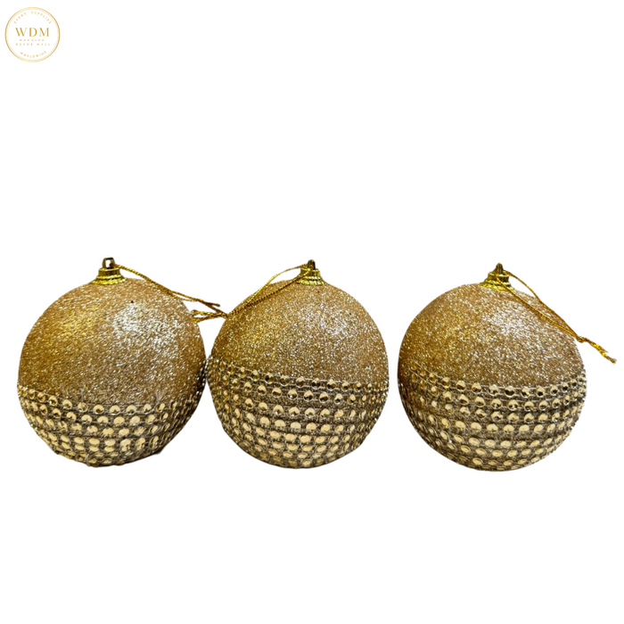 Gold Glitter Hanging Balls