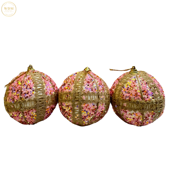 Pastel Pink Glitter Balls