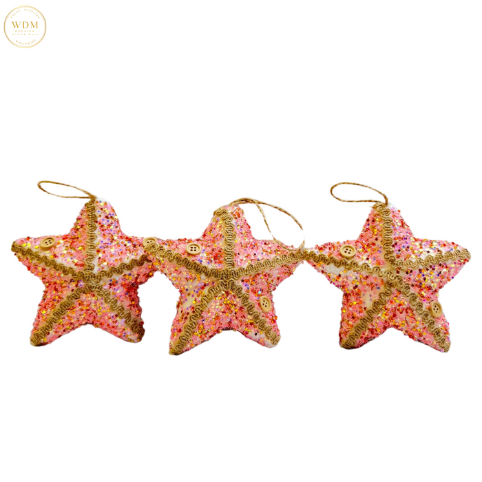 Star-Shaped Rustic Glitter Hanging