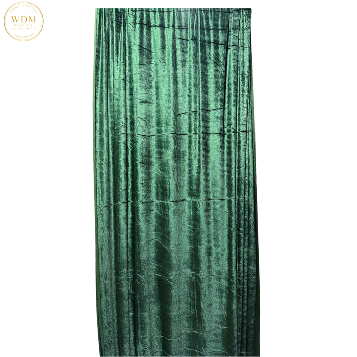 Premade Velvet Fabric Panel - Bottle Green