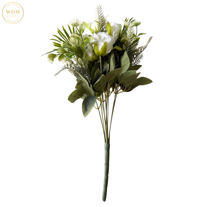 6-Head Silk Rose Bunch with 3 Heavy Fillers