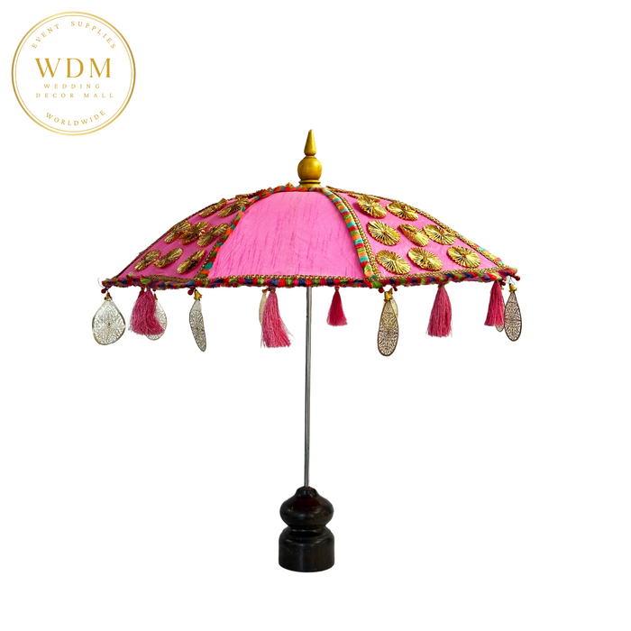 Bali Style Tabletop Umbrella with Gota Work