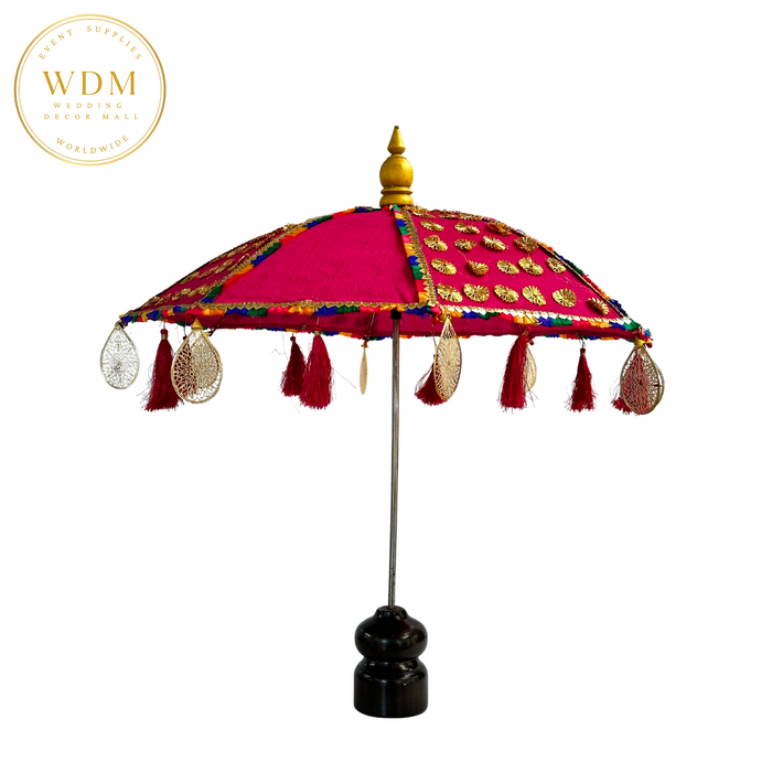 Bali Style Tabletop Umbrella with Gota Work