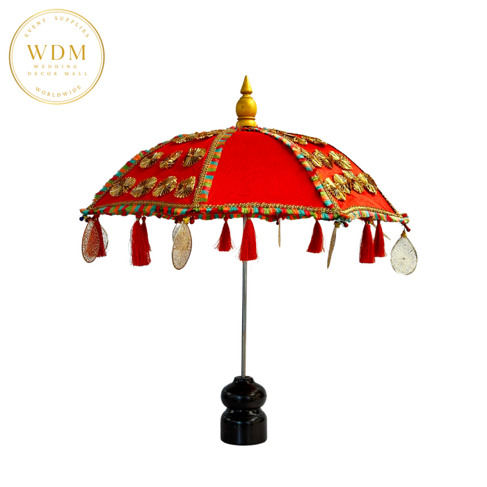 Bali Style Tabletop Umbrella with Gota Work