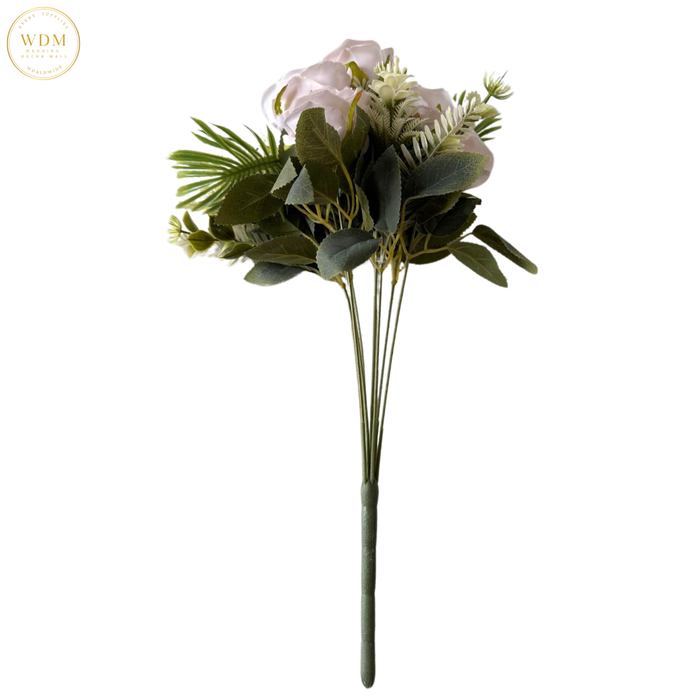 6-Head Silk Rose Bunch with 3 Heavy Fillers