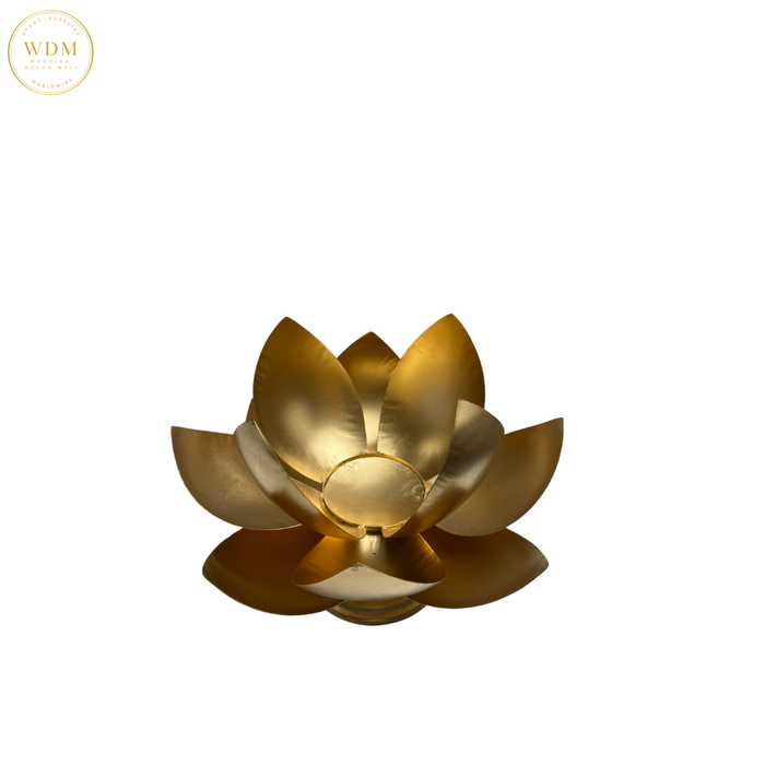 Gold Lotus Tea Light Holder