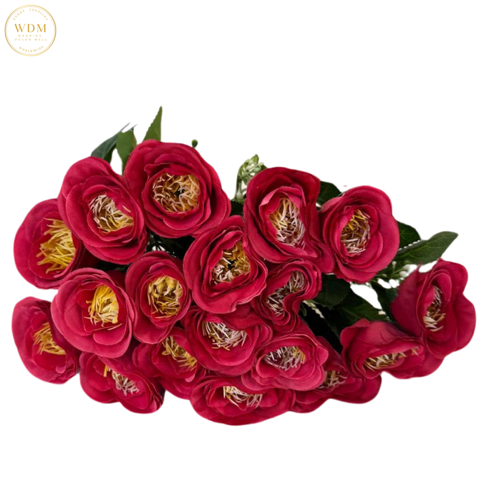 18-Head Silk Rose Bunch with Fillers