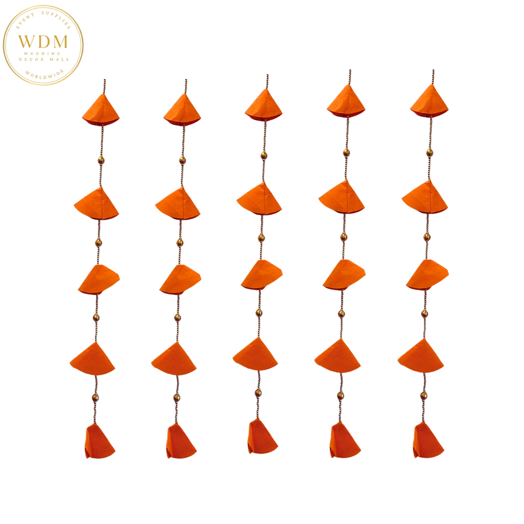 Cone String Garland - Orange-Pack of 10