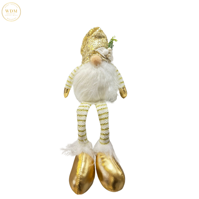 Golden Sitting Gnome Decoration