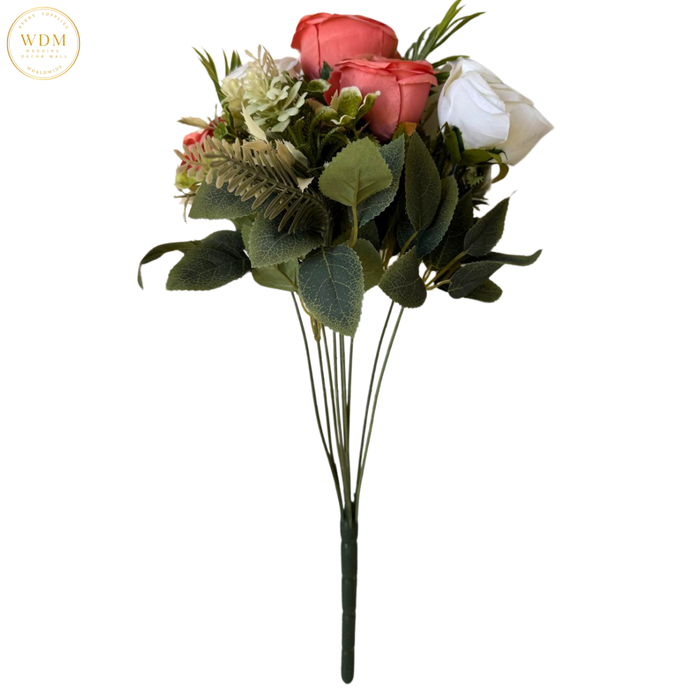 6 Head Rose with Heavy Fillers