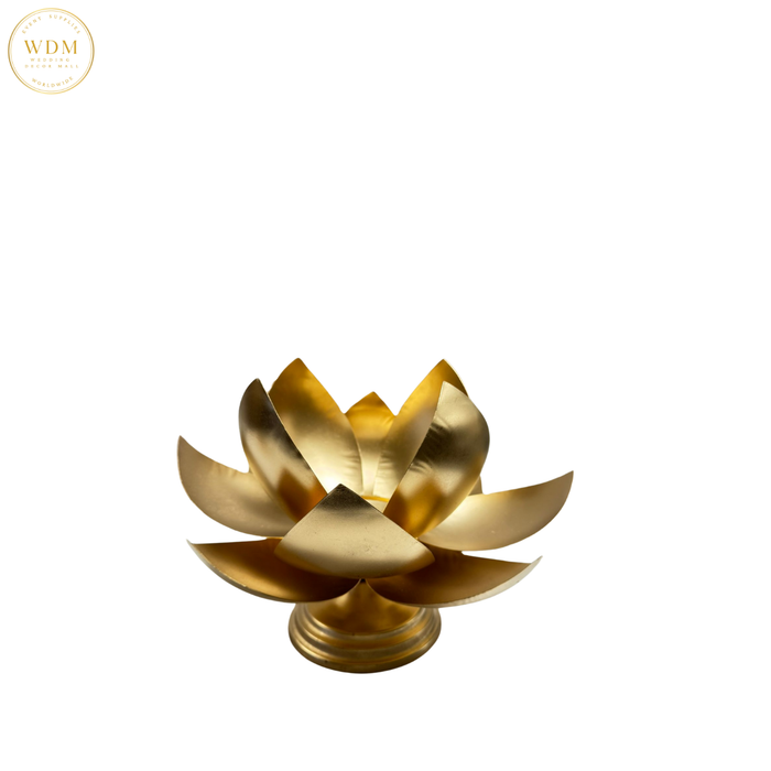 Gold Lotus Tea Light Holder