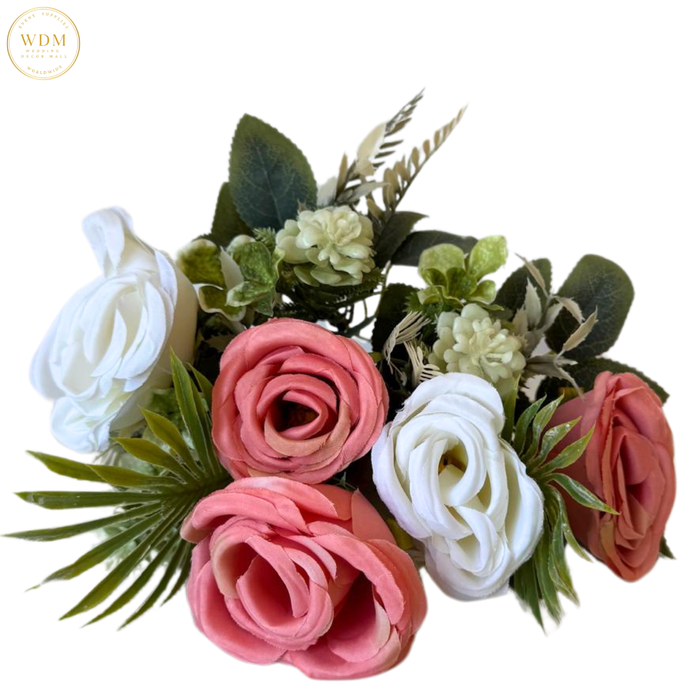 6 Head Rose with Heavy Fillers