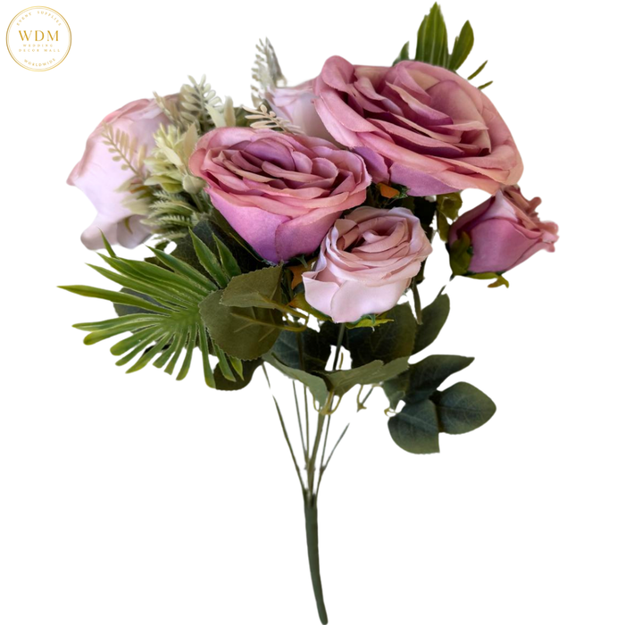 6 Head Rose with Heavy Fillers