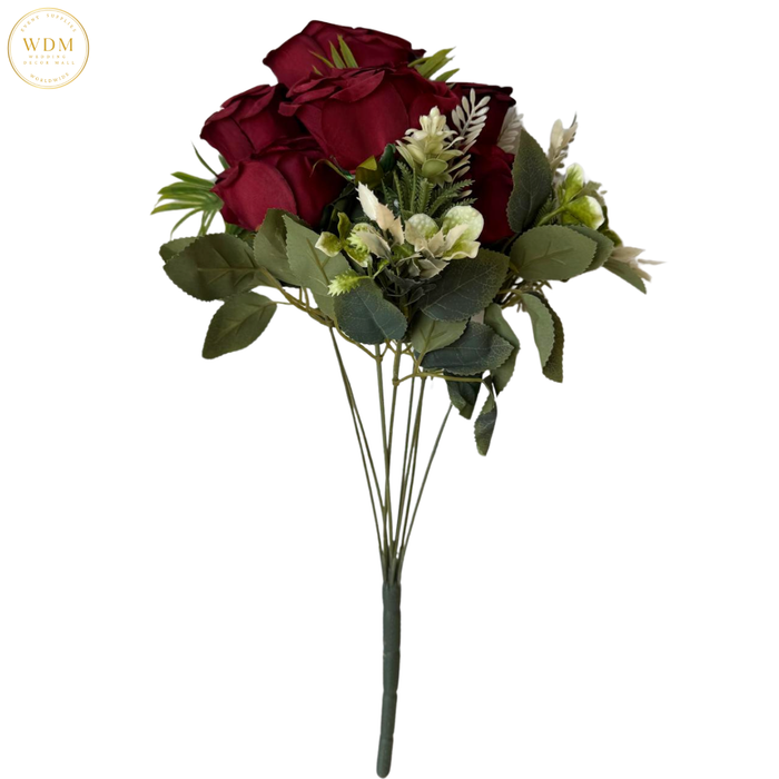 6 Head Rose with Heavy Fillers