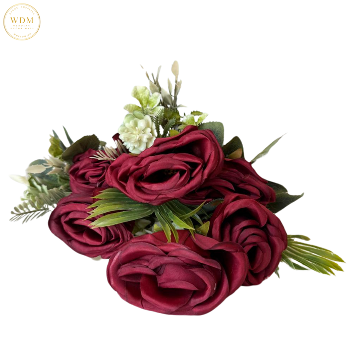 6 Head Rose with Heavy Fillers