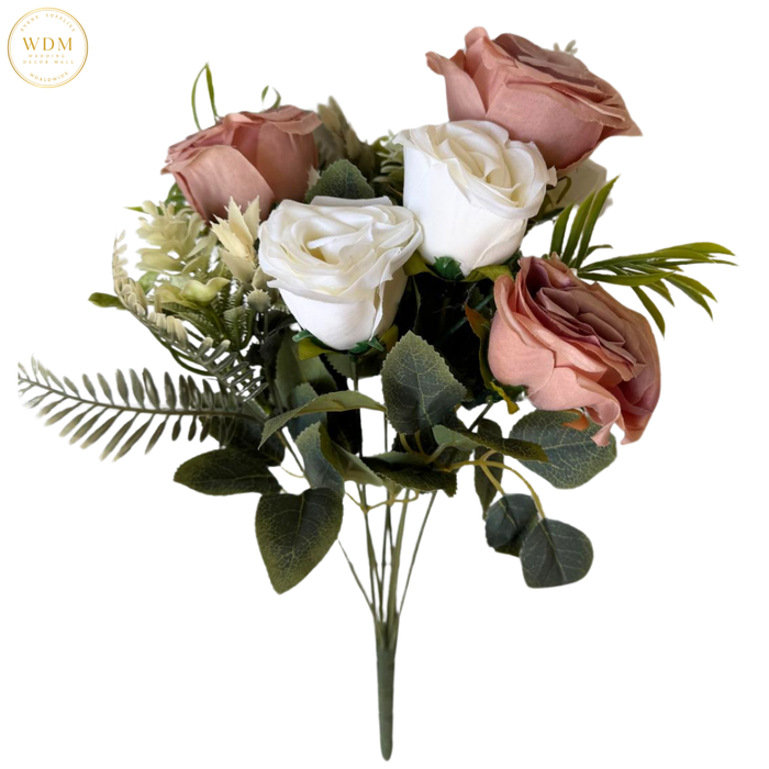 6 Head Rose with Heavy Fillers