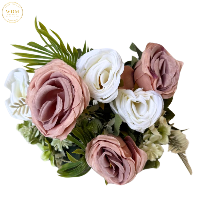 6 Head Rose with Heavy Fillers