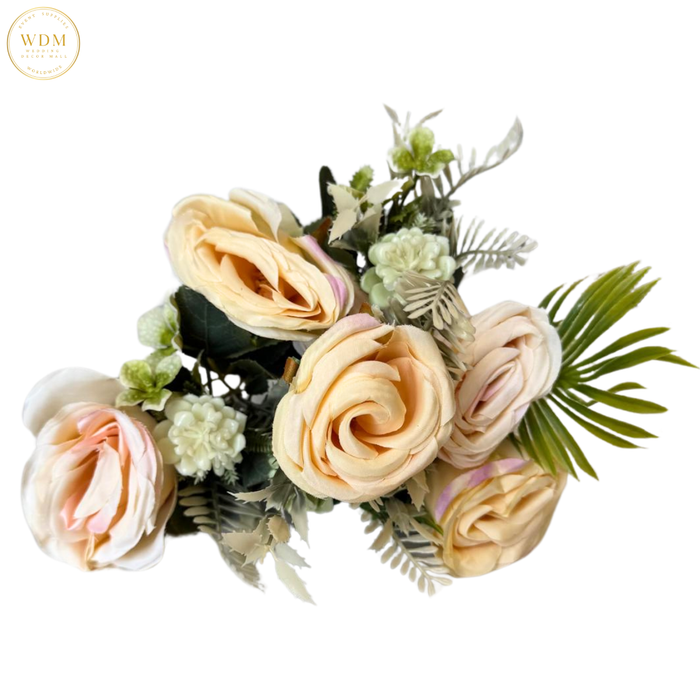 6 Head Rose with Heavy Fillers