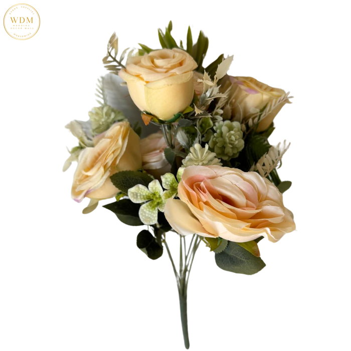 6 Head Rose with Heavy Fillers