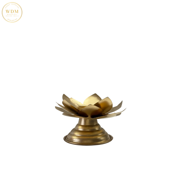 Gold Lotus Candle Holder