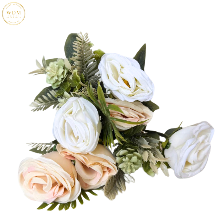 6 Head Rose with Heavy Fillers