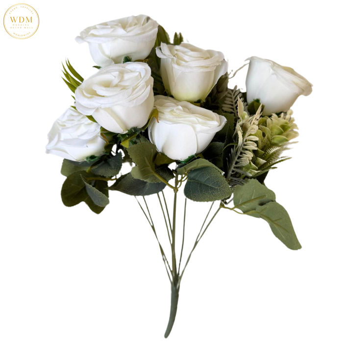 6 Head Rose with Heavy Fillers