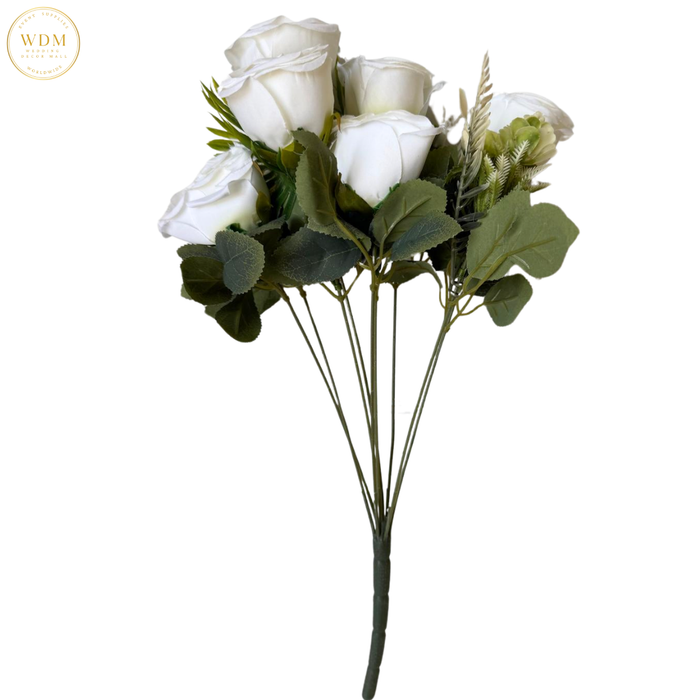 6 Head Rose with Heavy Fillers