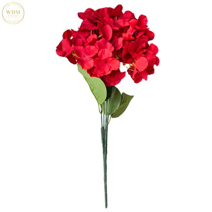 5-Head Silk Hydrangea Bunch with Fillers