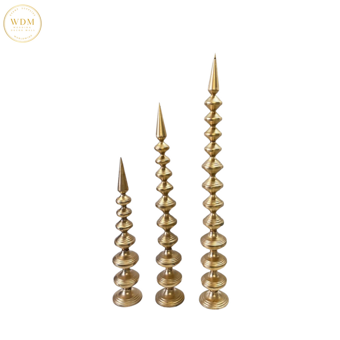 Gold Decorative Kalash (Set of 3)