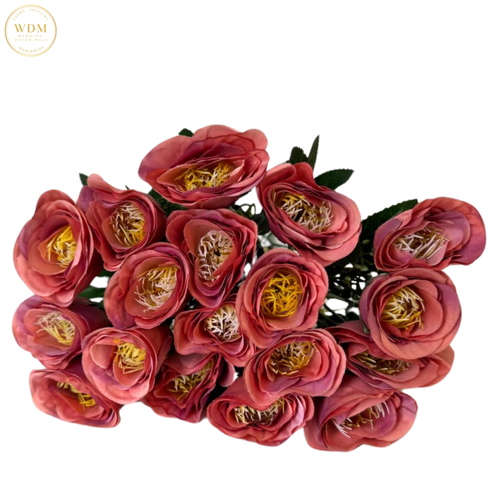 18-Head Silk Rose Bunch with Fillers