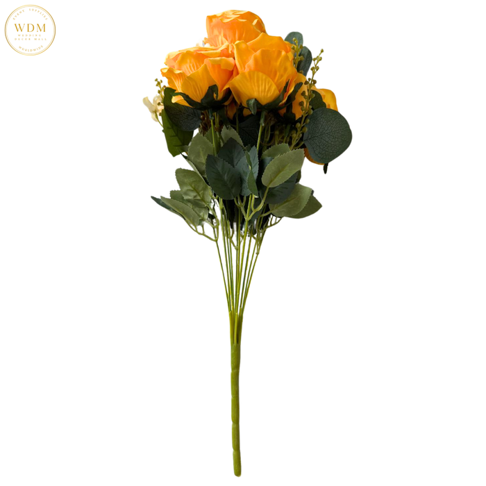 5 Open Roses & 5 Rosebuds with Heavy Fillers