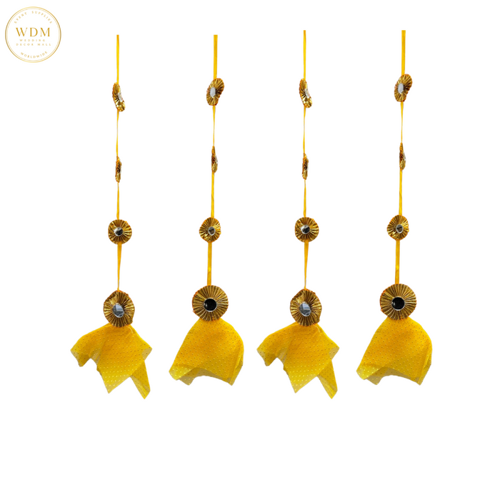 Yellow and Gold Hanging (Pack of 10)